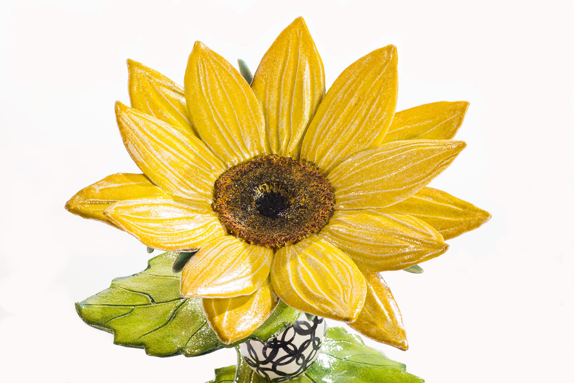 Ceramic Sunflower by Lisa Hoelzl